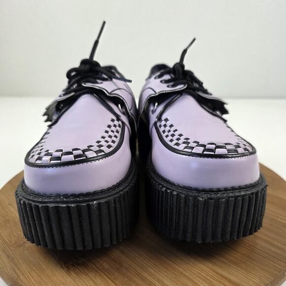 Demonia Creeper Shoes Womens Size 9 Purple Bat Wing Platform Gothic Creeper-205 - Picture 3 of 15